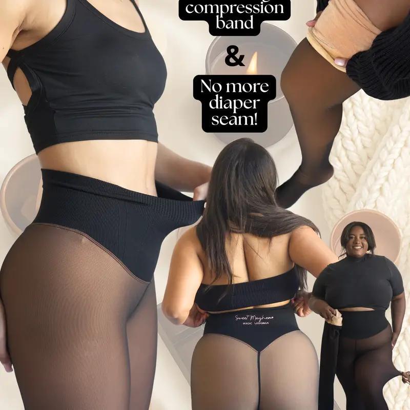 NEW COMPRESSION BAND & ONE SEAM OPTION! THE ORIGINAL MAGIC FLEECE LINED LEGGINGS