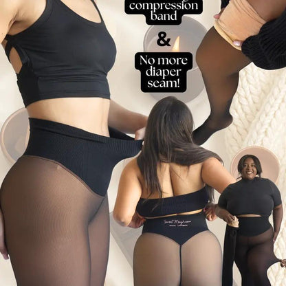 NEW COMPRESSION BAND & ONE SEAM OPTION! THE ORIGINAL MAGIC FLEECE LINED LEGGINGS
